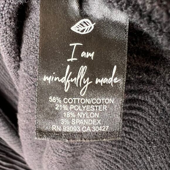 Nic + Zoe Sweater Womens Size XXL Black Onyx Cozy Up Twirl Open Front Cardigan - Picture 15 of 16